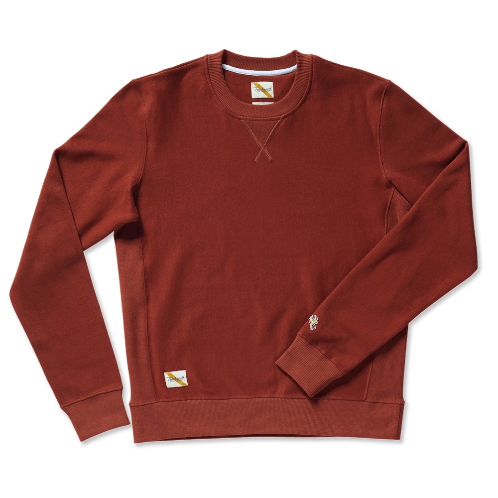 Tracksmith Trackhouse Crew Sweater Men’s size X-Small in Maple / Dark Orange